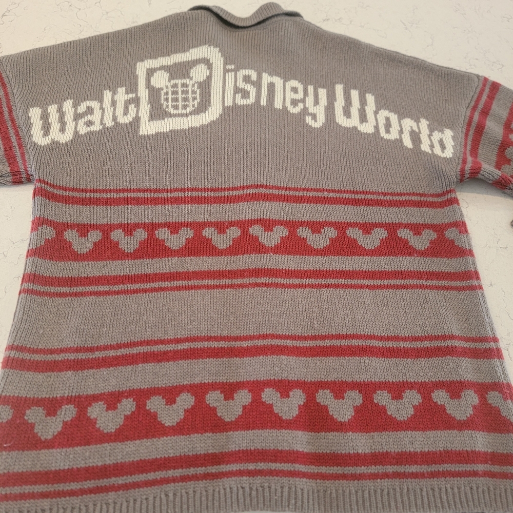Walt Disney World Mickey Spirit Jersey Zip Front Sweater Cardigan size medium - Picture 6 of 6